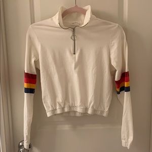 Tillys Full Tilt cropped zip up shirt